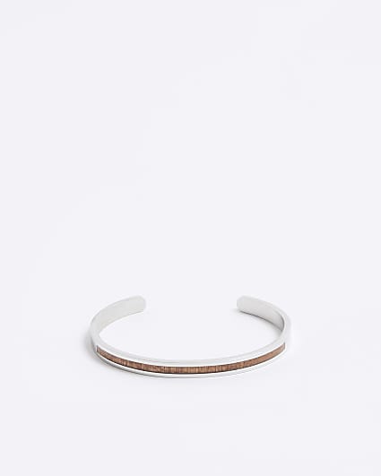 Brown Wood Inlay Bracelet