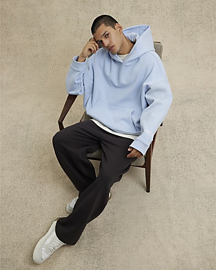 Blue Oversized Long Sleeve Luminis Hoodie