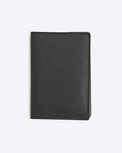 Black Leather Passport Holder