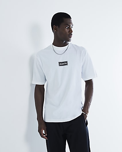 White Regular Fit Oasis T-Shirt