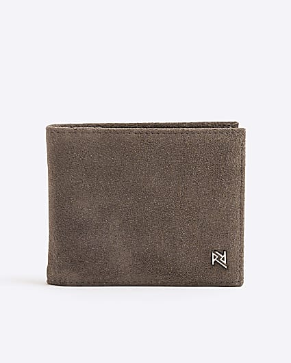 Grey Suede Wallet