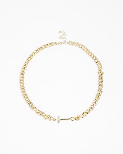 Gold Cross Chain Necklace