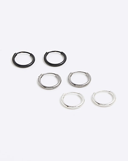 Metal Pack of 3  Multi Mixed Hoop Earrings