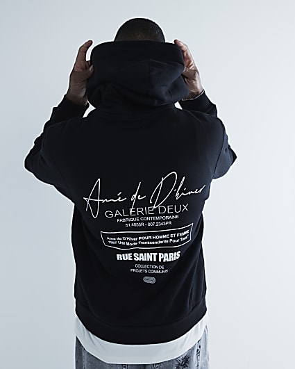 Black Regular Fit Gallerie Deux Hoodie