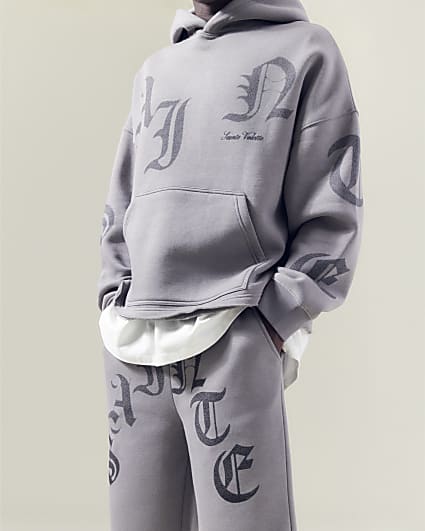 Grey Oversized Saint Volette Hoodie