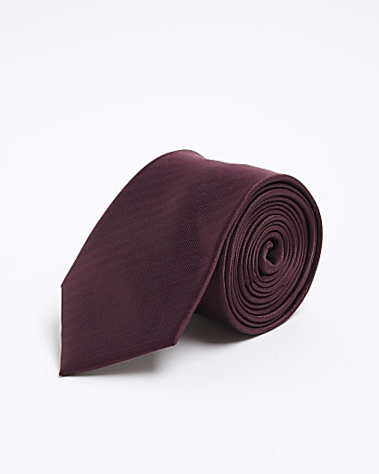 Purple Herringbone Tie