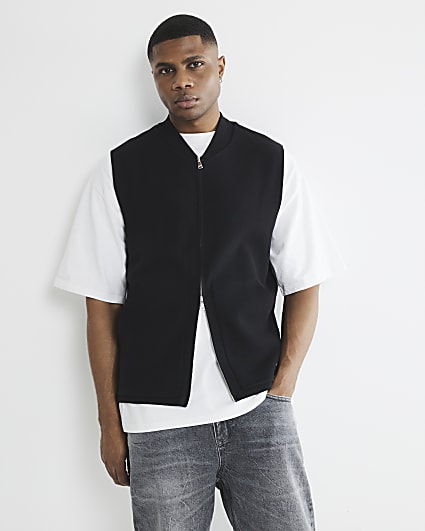 Black Knitted Gilet