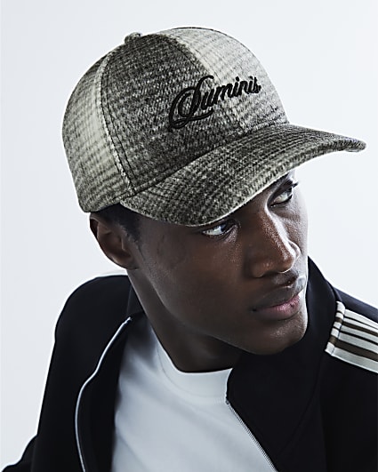 Black Luminis Check Cap