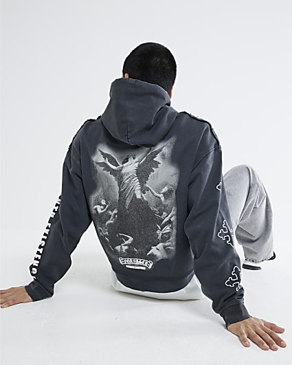 Grey Regular Fit Forsaken Hoodie