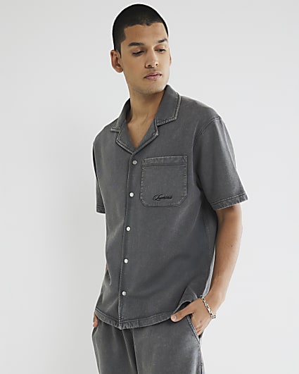 Black Regular Fit Washed Luminis Polo Shirt