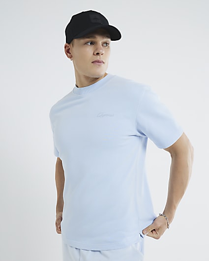 Blue Regular Fit Washed Luminis T-Shirt