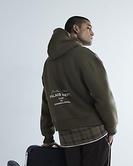 Khaki Long Sleeve Palaise Dept Hoodie