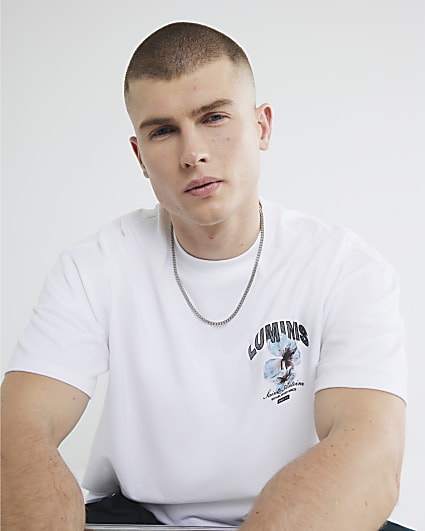 White Oversized Luminis Floral T-Shirt