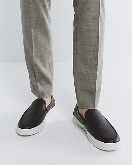 Brown Cupsole Loafers