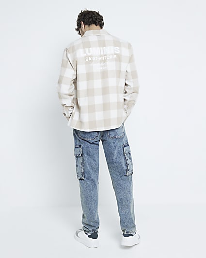 Stone Long Sleeve Luminis Checked Shirt