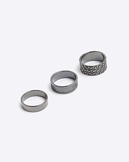 Black 3 Pack Rings