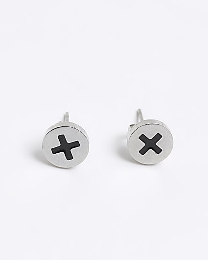 Black Screw Stud Earrings