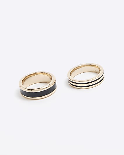 2PK Black Gold Rings