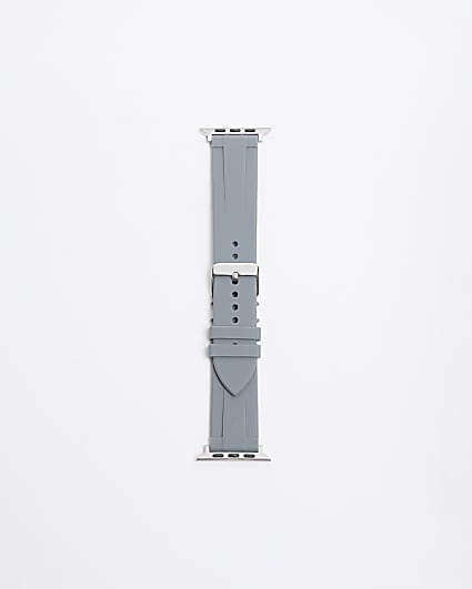 Grey Rubber Watch Strap