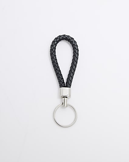 Black Leather Keyring