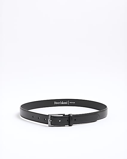 Black Faux Leather Belt