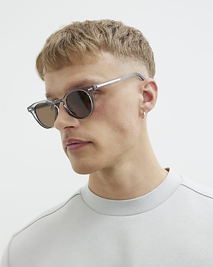 Grey Round Sunglasses