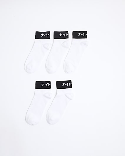 White Tipped Quarter Socks