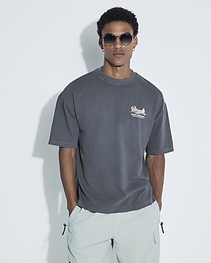 Black Oversized Pacific Seashell T-shirt