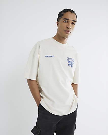 White Oversized Eden Made Gothic T-Shirt