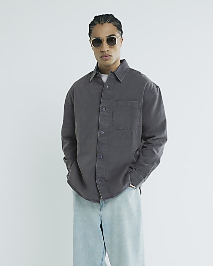 Blue Relaxed Fit Long Sleeve Shirt