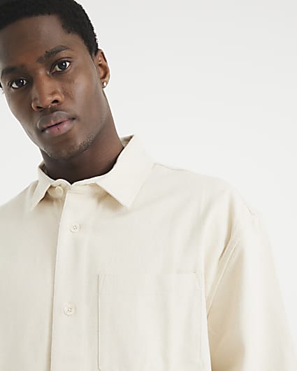 White Long Sleeve Utility Shirt