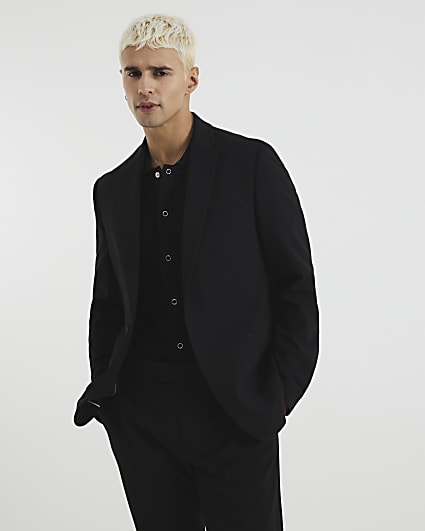 Black Skinny Fit Suit Jacket