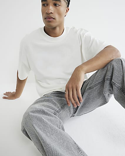 Ecru Oversized Fit T-Shirt