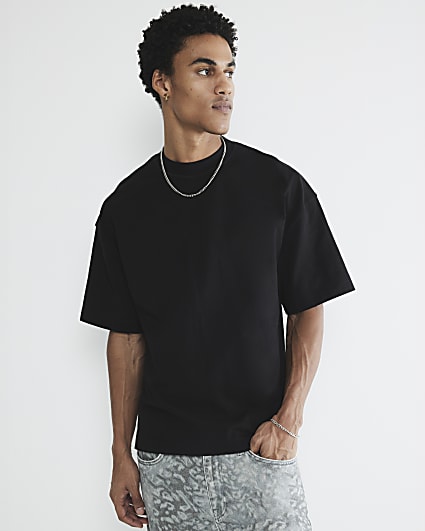 Black Oversized Fit Short Sleeve T-Shirt