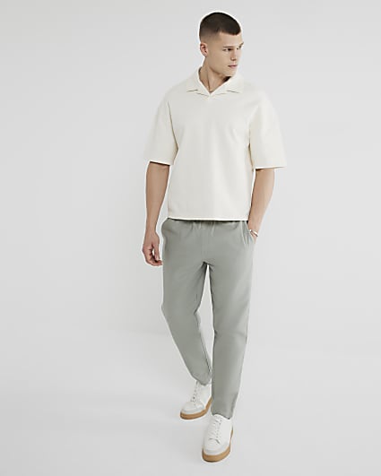 Grey Pull On Trousers