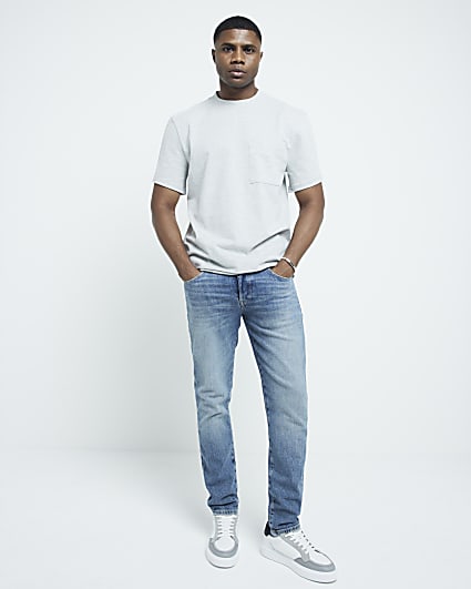 Grey Regular fit Pocket T-shirt