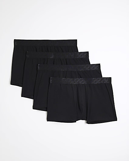 Black 4 Pack Monogram Trunks