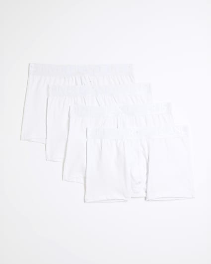 White 4 Pack Tipped Trunks