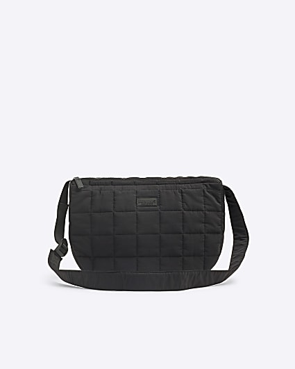 Black Quilted Luminis Sling Cross Body Bag