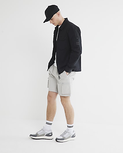 Grey Cargo Shorts