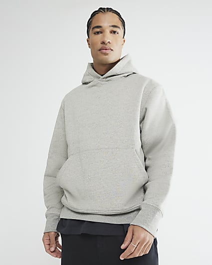 Grey Regular Fit Long Sleeve Hoodie