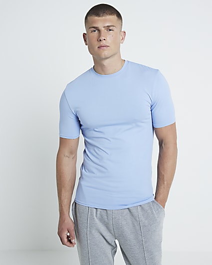 Blue Muscle Fit RI Studio T-Shirt