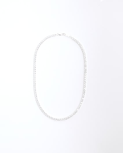 Silver colour chain link necklace