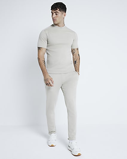 Stone Pique Skinny Fit Joggers