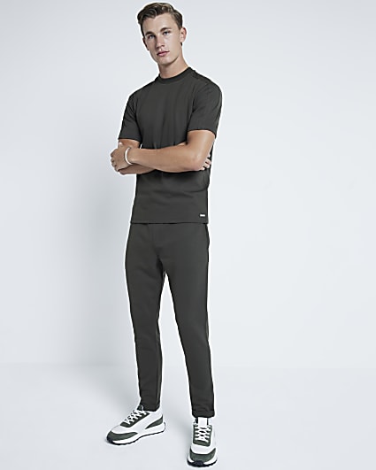 Khaki Pique Skinny Fit Joggers