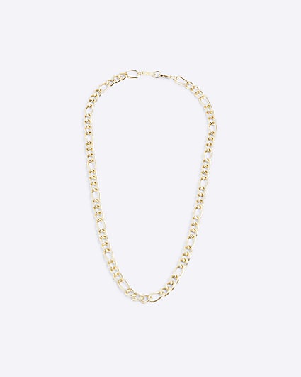 Gold chain link necklace