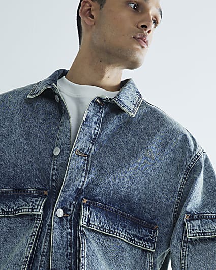 Blue Denim Utility Jacket