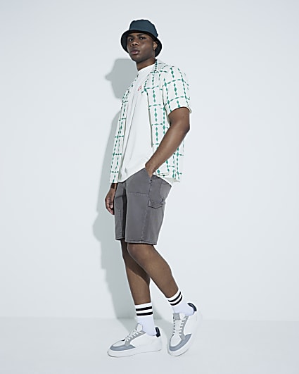 Brown Denim Carpenter Shorts