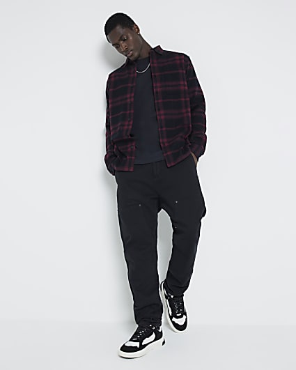 Red Regular Fit Flannel Check Shirt