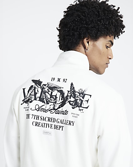 White Valence Angels Graphic Sweatshirt